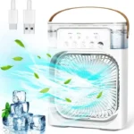 Refroidisseur d'air portable 3-en-1 avec humidificateur et ventilateur silencieux – Idéal pour maison ou bureau - Image 2